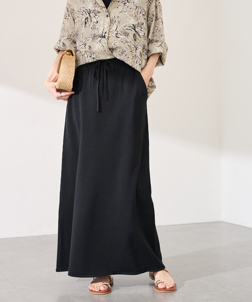 FRAMeWORK（フレームワーク）の「シルク混綿麻天竺スカート（スカート・レディース・ブラウン/ブラック/ブルー・38/36）」の14枚目の写真