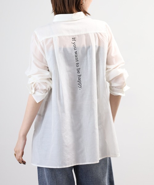 BRODIAEA(ブローディア)の「BRODIAEA シルク混ロゴプリントロングブラウス(シャツ/ブラウス・レディース・オフホワイト/イエロー・40)」の16枚目の写真