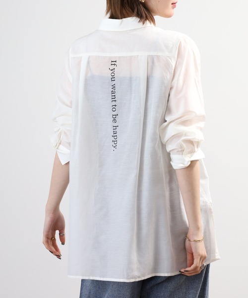 BRODIAEA(ブローディア)の「BRODIAEA シルク混ロゴプリントロングブラウス(シャツ/ブラウス・レディース・オフホワイト/イエロー・40)」の17枚目の写真