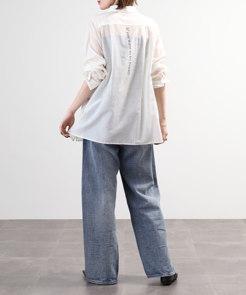 BRODIAEA(ブローディア)の「BRODIAEA シルク混ロゴプリントロングブラウス(シャツ/ブラウス・レディース・オフホワイト/イエロー・40)」の21枚目の写真