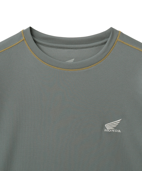 PHYPS MOTORCYCLE(フィップスモーターサイクル)の「H-Tech Air Layer System Waffle Short Sleeve Charcoal(Tシャツ/カットソー・レディース・その他・SMALL/MEDIUM/LARGE/X-LARGE)」の3枚目の写真