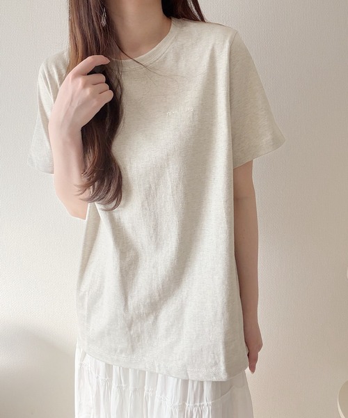 Nana(ナナ)の「ゆるイラストカフェTシャツ(Tシャツ/カットソー・レディース・アイボリー/グレー・FREE)」の6枚目の写真