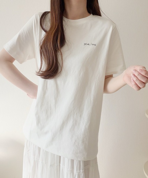 Nana(ナナ)の「ゆるイラストカフェTシャツ(Tシャツ/カットソー・レディース・アイボリー/グレー・FREE)」の8枚目の写真