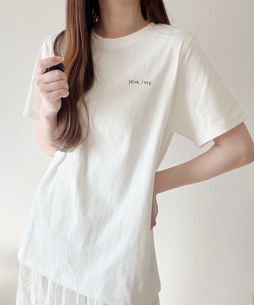 Nana(ナナ)の「ゆるイラストカフェTシャツ(Tシャツ/カットソー・レディース・アイボリー/グレー・FREE)」の10枚目の写真