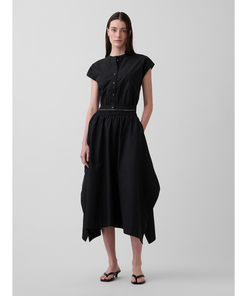 GAP(ギャップ)の「ポプリン ハンカチーフ ミディスカート(スカート・レディース・ホワイト/ブラック・M/S/XS/XXS/L)」の6枚目の写真