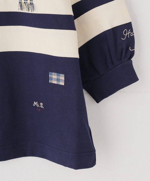 U by SPICK&SPAN（ユーバイスピックアンドスパン）の「Sea New York/シー ニューヨーク CLAIRA EMB RUGBY SHIRT（Tシャツ/カットソー・レディース・ネイビー・SMALL）」の10枚目の写真
