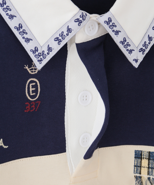 U by SPICK&SPAN（ユーバイスピックアンドスパン）の「Sea New York/シー ニューヨーク CLAIRA EMB RUGBY SHIRT（Tシャツ/カットソー・レディース・ネイビー・SMALL）」の8枚目の写真