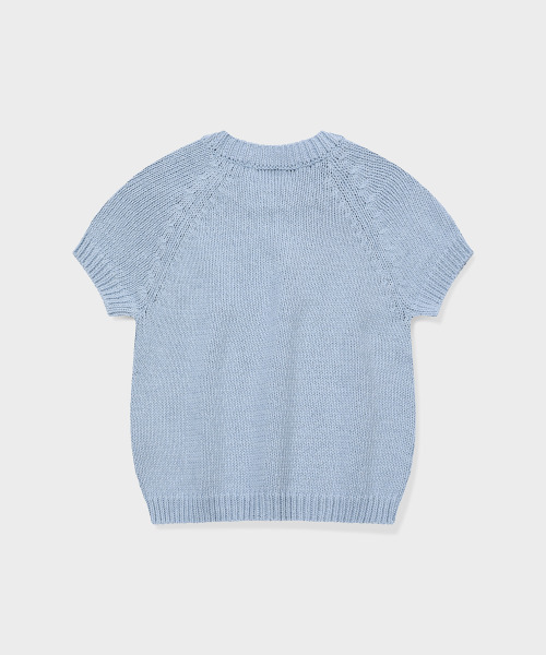 GRUNDEN（グルンデン）の「PLUMP SHORT-SLEEVE KNIT SWEATER (LIGHT BLUE)（ニット/セーター・レディース・その他・OS）」の2枚目の写真