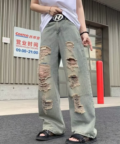 B.R.U(ブル)の「ダメージデニム(デニムパンツ・メンズ・ブルー系その他・LARGE/MEDIUM/SMALL)」の5枚目の写真