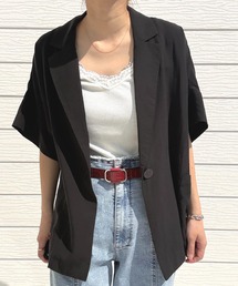 Q（キュー）の「ハーフ袖シアージャケット（テーラードジャケット）」