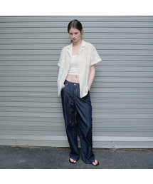 Vintage flower lace half shirt [FRSP06SH01]_Ivory
