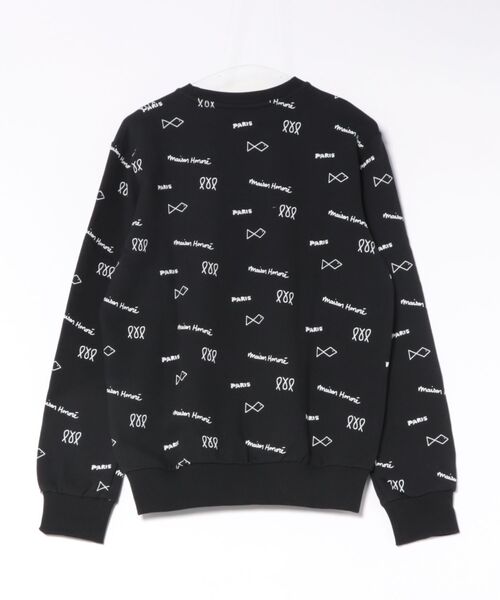 MAISON HONORE(メゾンオノレ)の「【Maison Honore】 総柄クルーネックスウェット(スウェット・メンズ・ブラック・3/2)」の2枚目の写真