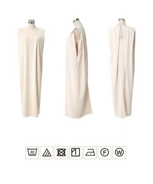 BEIGE. ホワイト ノースリーブワンピース mayuさんコラボ ] タックノースリーブワンピース（ワンピース）｜KOBE