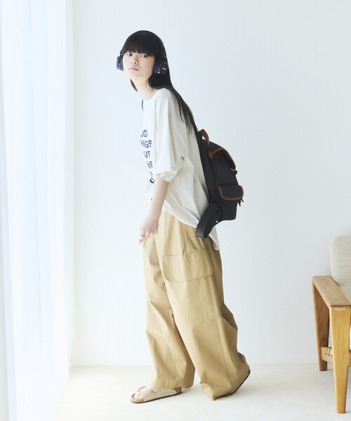 Firsthand(ファーストハンド)の「MA Firsthand/マ ファーストハンド ビッグシルエット コンセプト ロゴプリント Tシャツ / CONCEPT LOGO PRINT TEE(Tシャツ/カットソー・レディース・オフホワイト/ブラック/ホワイト・FREE)」の8枚目の写真