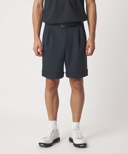 UNITED ARROWS GOLF（ユナイテッドアローズゴルフ）の「メンズ ツイル 2プリーツ ショートパンツ　2WAYストレッチ（その他パンツ・メンズ・ベージュ/ネイビー・M/L/XL）」の9枚目の写真