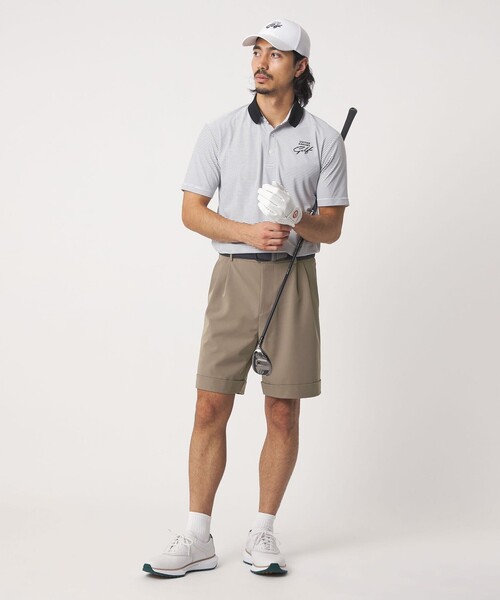 UNITED ARROWS GOLF（ユナイテッドアローズゴルフ）の「メンズ ツイル 2プリーツ ショートパンツ　2WAYストレッチ（その他パンツ・メンズ・ベージュ/ネイビー・M/L/XL）」の12枚目の写真