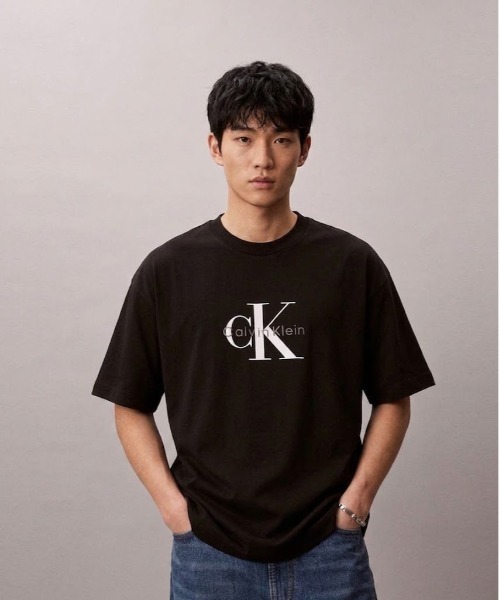 STYLISE（スタイライズ）の「【Calvin Klein】MONOLOGO OVERSIZED TEE / 2カラー [4RAB823]（Tシャツ/カットソー・メンズ・ブラック/ホワイト・L/M/S/LL）」の6枚目の写真