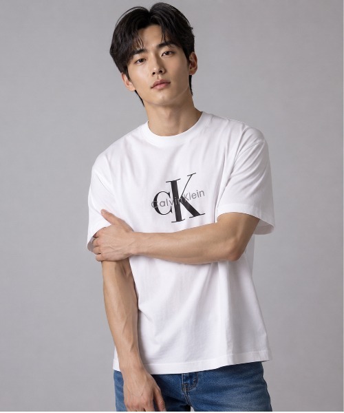STYLISE（スタイライズ）の「【Calvin Klein】MONOLOGO OVERSIZED TEE / 2カラー [4RAB823]（Tシャツ/カットソー・メンズ・ブラック/ホワイト・L/M/S/LL）」の7枚目の写真