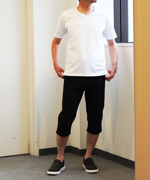 NICOLE selection(ニコルセレクション)の「幾何学柄ストレッチジャカード5PKハーフパンツ(その他パンツ・メンズ・ネイビー/ホワイト/ブラック・S/XL/L/M)」の6枚目の写真