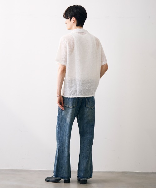 Shoowtime(ショウタイム)の「Classic flare jeans / クラシックフレアジーンズ(デニムパンツ・メンズ・ライトブルー/ブラック・MEDIUM/X-LARGE/LARGE)」の7枚目の写真