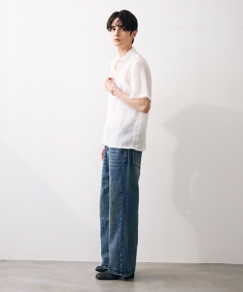 Shoowtime(ショウタイム)の「Classic flare jeans / クラシックフレアジーンズ(デニムパンツ・メンズ・ライトブルー/ブラック・MEDIUM/X-LARGE/LARGE)」の8枚目の写真