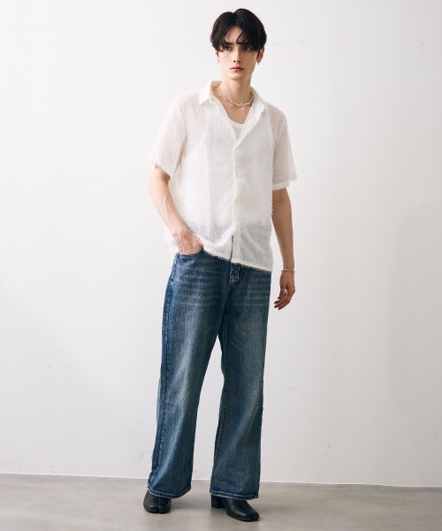Shoowtime(ショウタイム)の「Classic flare jeans / クラシックフレアジーンズ(デニムパンツ・メンズ・ライトブルー/ブラック・MEDIUM/X-LARGE/LARGE)」の9枚目の写真