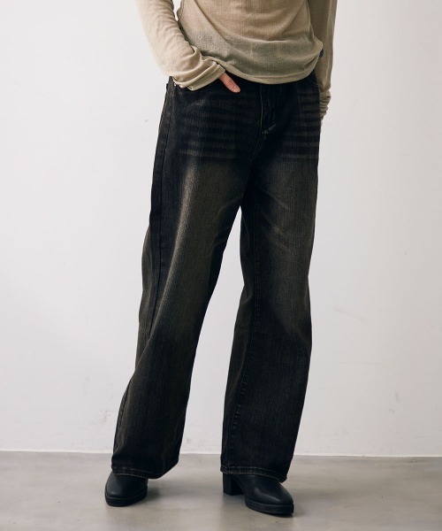 Shoowtime(ショウタイム)の「Classic flare jeans / クラシックフレアジーンズ(デニムパンツ・メンズ・ライトブルー/ブラック・MEDIUM/X-LARGE/LARGE)」の13枚目の写真