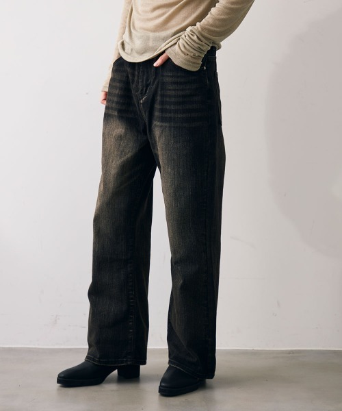 Shoowtime(ショウタイム)の「Classic flare jeans / クラシックフレアジーンズ(デニムパンツ・メンズ・ライトブルー/ブラック・MEDIUM/X-LARGE/LARGE)」の14枚目の写真