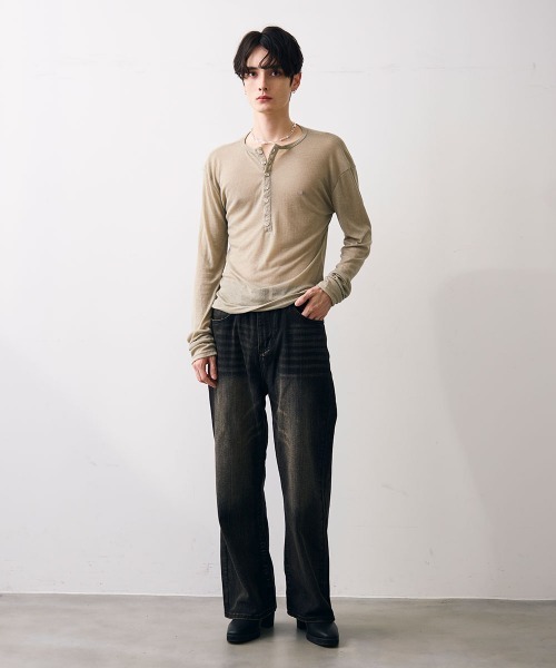Shoowtime(ショウタイム)の「Classic flare jeans / クラシックフレアジーンズ(デニムパンツ・メンズ・ライトブルー/ブラック・MEDIUM/X-LARGE/LARGE)」の20枚目の写真