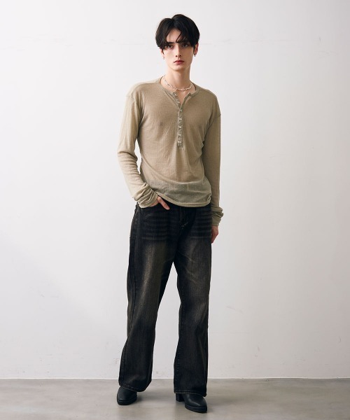 Shoowtime(ショウタイム)の「Classic flare jeans / クラシックフレアジーンズ(デニムパンツ・メンズ・ライトブルー/ブラック・MEDIUM/X-LARGE/LARGE)」の21枚目の写真