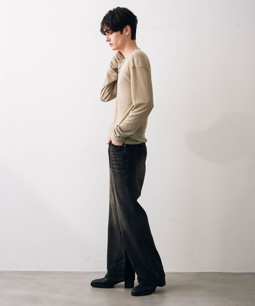 Shoowtime(ショウタイム)の「Classic flare jeans / クラシックフレアジーンズ(デニムパンツ・メンズ・ライトブルー/ブラック・MEDIUM/X-LARGE/LARGE)」の22枚目の写真