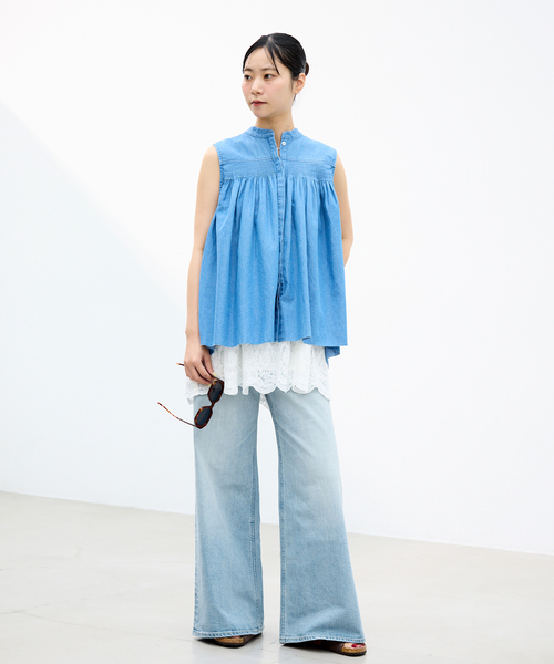 IENA（イエナ）の「YANUK/ヤヌーク 別注 LYDIA デニムパンツ（デニムパンツ・レディース・ブルー・22/23/24/25/26）」の3枚目の写真