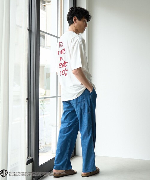 coen(コーエン)の「【WEB限定】IT(イット)ヴィンテージライクTシャツ(Tシャツ/カットソー・メンズ・ホワイト/ダークグレー・XL/L/M/S)」の4枚目の写真