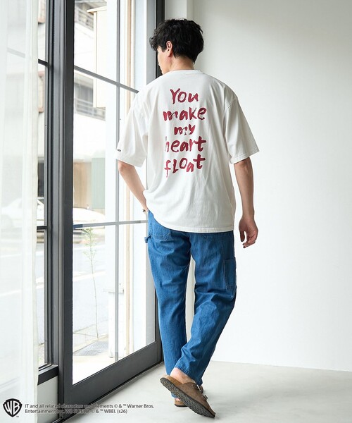 coen(コーエン)の「【WEB限定】IT(イット)ヴィンテージライクTシャツ(Tシャツ/カットソー・メンズ・ホワイト/ダークグレー・XL/L/M/S)」の5枚目の写真