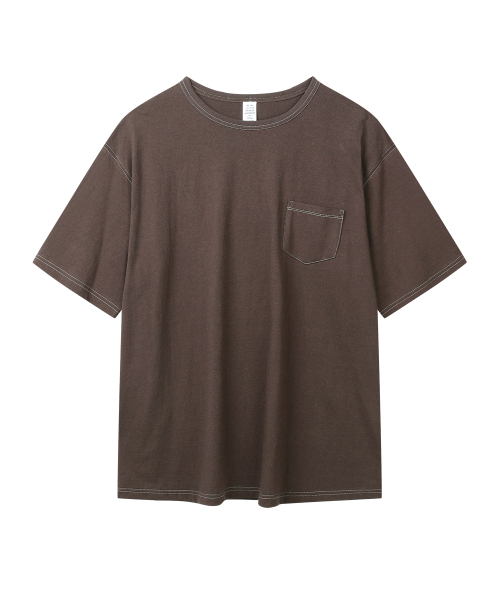 YOUNEEDGARMENTS（ユーニーズガーメンツ）の「クラシックポケットS/S Tシャツ (ブラウン)（Tシャツ/カットソー・メンズ・その他・40(L)/42(XL)）」の2枚目の写真
