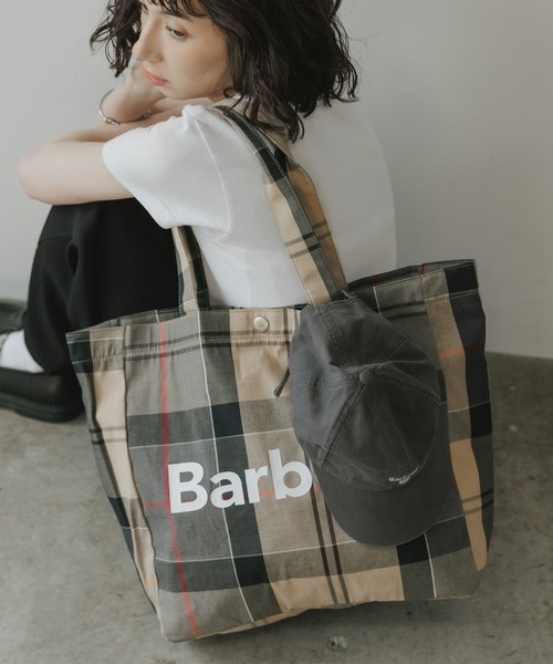 Barbour(バブアー)の「Barbour/バブアー Telfield tartan tote bag タータンロゴトートバック 秋 秋服 2026年秋冬(トートバッグ・メンズ・ベージュ/グリーン/オリーブ・ONE SIZE)」の21枚目の写真