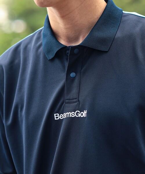 BEAMS GOLF(ビームスゴルフ)の「ORANGE LABEL / コースプリント ポロシャツ(吸水速乾・UVカット)(ポロシャツ・メンズ・ネイビー/ホワイト・SMALL/MEDIUM/X-LARGE/LARGE)」の11枚目の写真