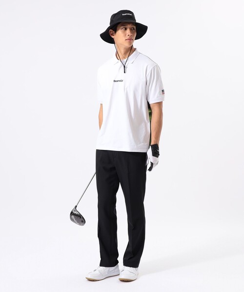 BEAMS GOLF(ビームスゴルフ)の「ORANGE LABEL / コースプリント ポロシャツ(吸水速乾・UVカット)(ポロシャツ・メンズ・ネイビー/ホワイト・SMALL/MEDIUM/X-LARGE/LARGE)」の20枚目の写真