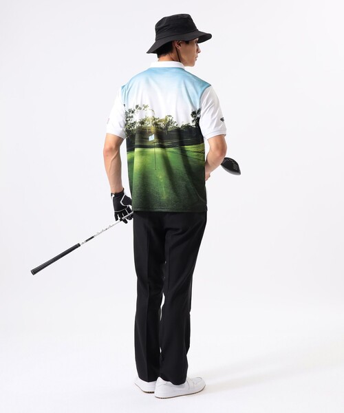 BEAMS GOLF(ビームスゴルフ)の「ORANGE LABEL / コースプリント ポロシャツ(吸水速乾・UVカット)(ポロシャツ・メンズ・ネイビー/ホワイト・SMALL/MEDIUM/X-LARGE/LARGE)」の21枚目の写真