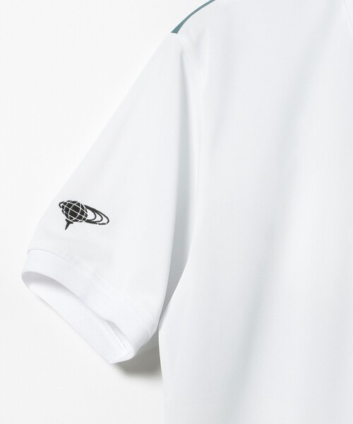 BEAMS GOLF(ビームスゴルフ)の「ORANGE LABEL / コースプリント ポロシャツ(吸水速乾・UVカット)(ポロシャツ・メンズ・ネイビー/ホワイト・SMALL/MEDIUM/X-LARGE/LARGE)」の4枚目の写真