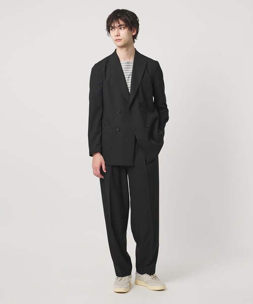 District(ディストリクト)の「<District>ポリエステル トロピカル バレル ワイドパンツ(スラックス・メンズ・ブラック/ダークブラウン・L/M/S)」の4枚目の写真