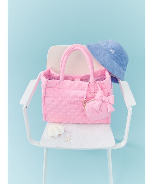 FURFUR（ファーファー）の「【限定カラー】パイルキルティングトートバッグ（トートバッグ・レディース・イエロー/ピンク/ブルー・F）」の10枚目の写真