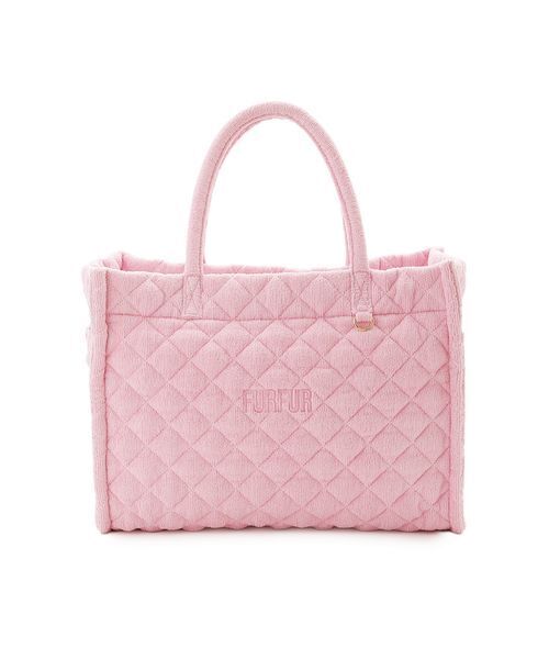 FURFUR（ファーファー）の「【限定カラー】パイルキルティングトートバッグ（トートバッグ・レディース・イエロー/ピンク/ブルー・F）」の11枚目の写真