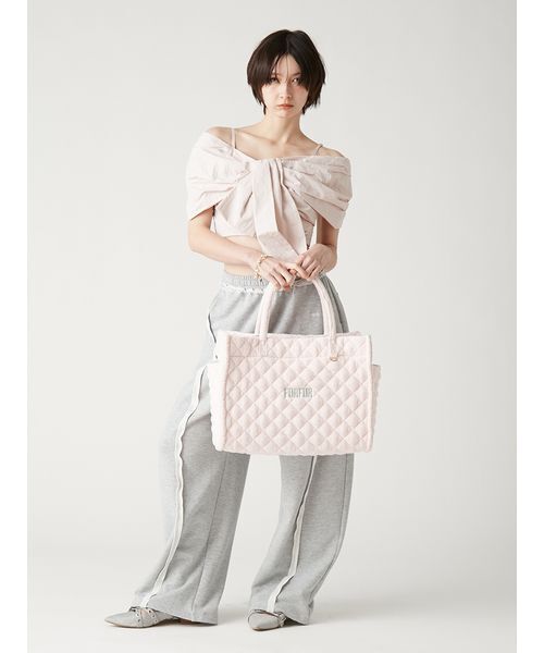 FURFUR（ファーファー）の「【限定カラー】パイルキルティングトートバッグ（トートバッグ・レディース・イエロー/ピンク/ブルー・F）」の20枚目の写真