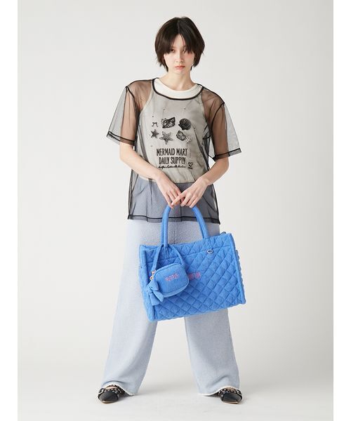 FURFUR（ファーファー）の「【限定カラー】パイルキルティングトートバッグ（トートバッグ・レディース・イエロー/ピンク/ブルー・F）」の22枚目の写真