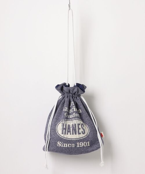 HANES(ヘインズ)の「【Hanes】巾着バッグ 60333806 TCP(ショルダーバッグ・レディース・オフホワイト/グレー/ネイビー・FREE)」の3枚目の写真
