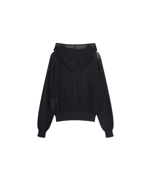 LAP（ラップ）の「ネット組織フードカーディガン AS2KG561（カーディガン/ボレロ・レディース・ブラック/スカイブルー/ホワイト・FREE）」の6枚目の写真