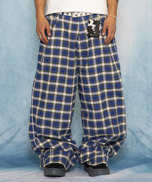 GLACK(グラック)の「GP188 XP チェックリネンラウンジパンツ (BLUE)(その他パンツ・レディース・その他・SMALL/MEDIUM/LARGE)」の2枚目の写真