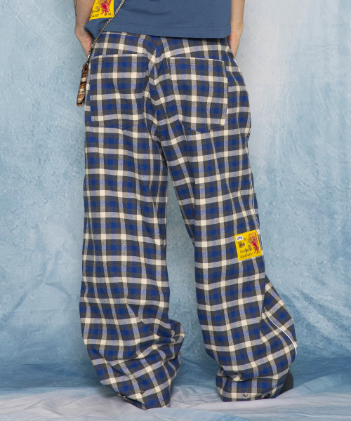 GLACK(グラック)の「GP188 XP チェックリネンラウンジパンツ (BLUE)(その他パンツ・レディース・その他・SMALL/MEDIUM/LARGE)」の3枚目の写真