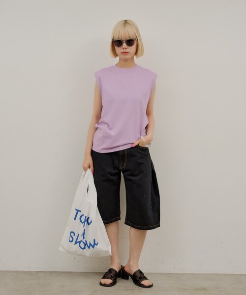 WHIMSIC(ウィムジック)の「【UNISEX】SCREEN STARS ガーメントダイスリーブレスTシャツ(タンクトップ・メンズ・イエロー/ブラック/ホワイト/パープル・SMALL/MEDIUM)」の4枚目の写真